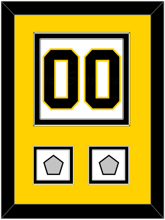 Boston Number (Back) With 2 Stanley Cup Champions Patches - Home White (1967-1977) - Signature Tier 4