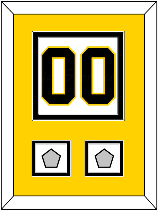 Boston Number (Back) With 2 Stanley Cup Champions Patches - Home White (1967-1977) - Signature Tier 4