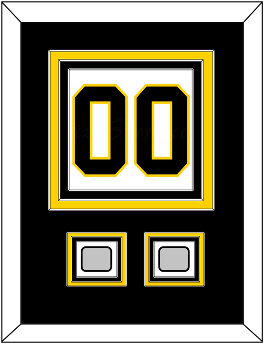 Boston Number (Back) With 2 Stanley Cup Champions Patches - Home White (1967-1977) - Premier Tier 2