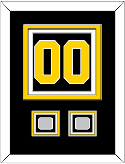 Boston Number (Back) With 2 Stanley Cup Champions Patches - Road Black (1967-1977) - Premier Tier 2