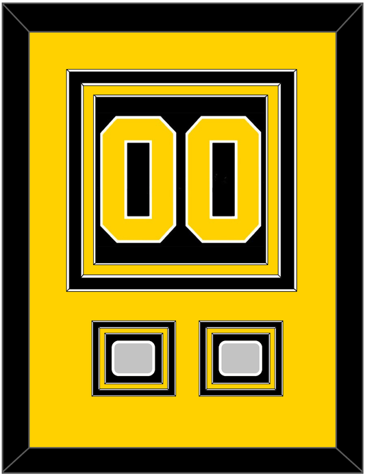 Boston Number (Back) With 2 Stanley Cup Champions Patches - Road Black (1967-1977) - Premier Tier 3