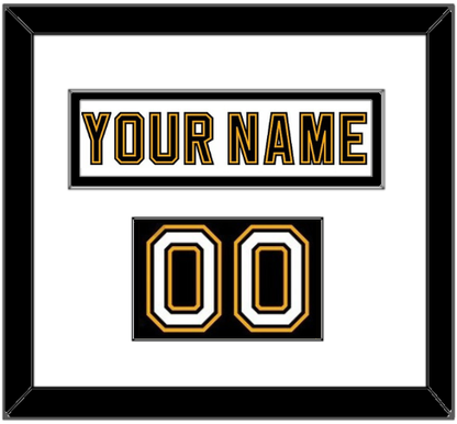 Boston Nameplate & Number (Shoulder) - Home/Road White (1995-2007) - Essential Tier 1