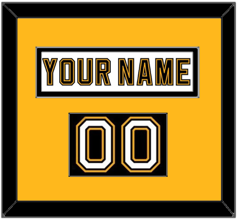 Boston Nameplate & Number (Shoulder) - Home/Road White (1995-2007) - Essential Tier 2