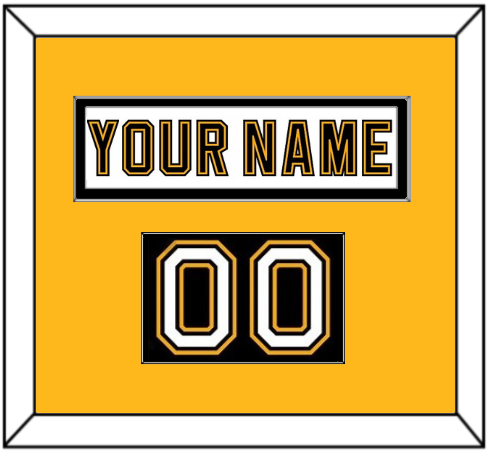 Boston Nameplate & Number (Shoulder) - Home/Road White (1995-2007) - Essential Tier 2