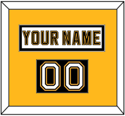 Boston Nameplate & Number (Shoulder) - Home/Road White (1995-2007) - Essential Tier 2