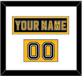 Boston Nameplate & Number (Shoulder) - Road/Home Black (1995-2007) - Single Mat 1