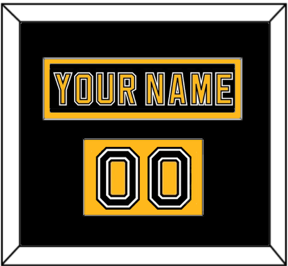 Boston Nameplate & Number (Shoulder) - Road/Home Black (1995-2007) - Essential Tier 2