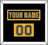 Boston Nameplate & Number (Shoulder) - Road/Home Black (1995-2007) - Single Mat 2