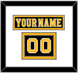 Boston Nameplate & Number (Shoulder) - Home Black - Double Mat 1