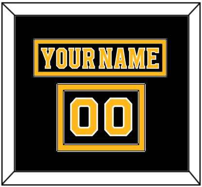 Boston Nameplate & Number (Shoulder) - Home Black - Signature Tier 2