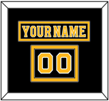 Boston Nameplate & Number (Shoulder) - Home Black - Double Mat 2