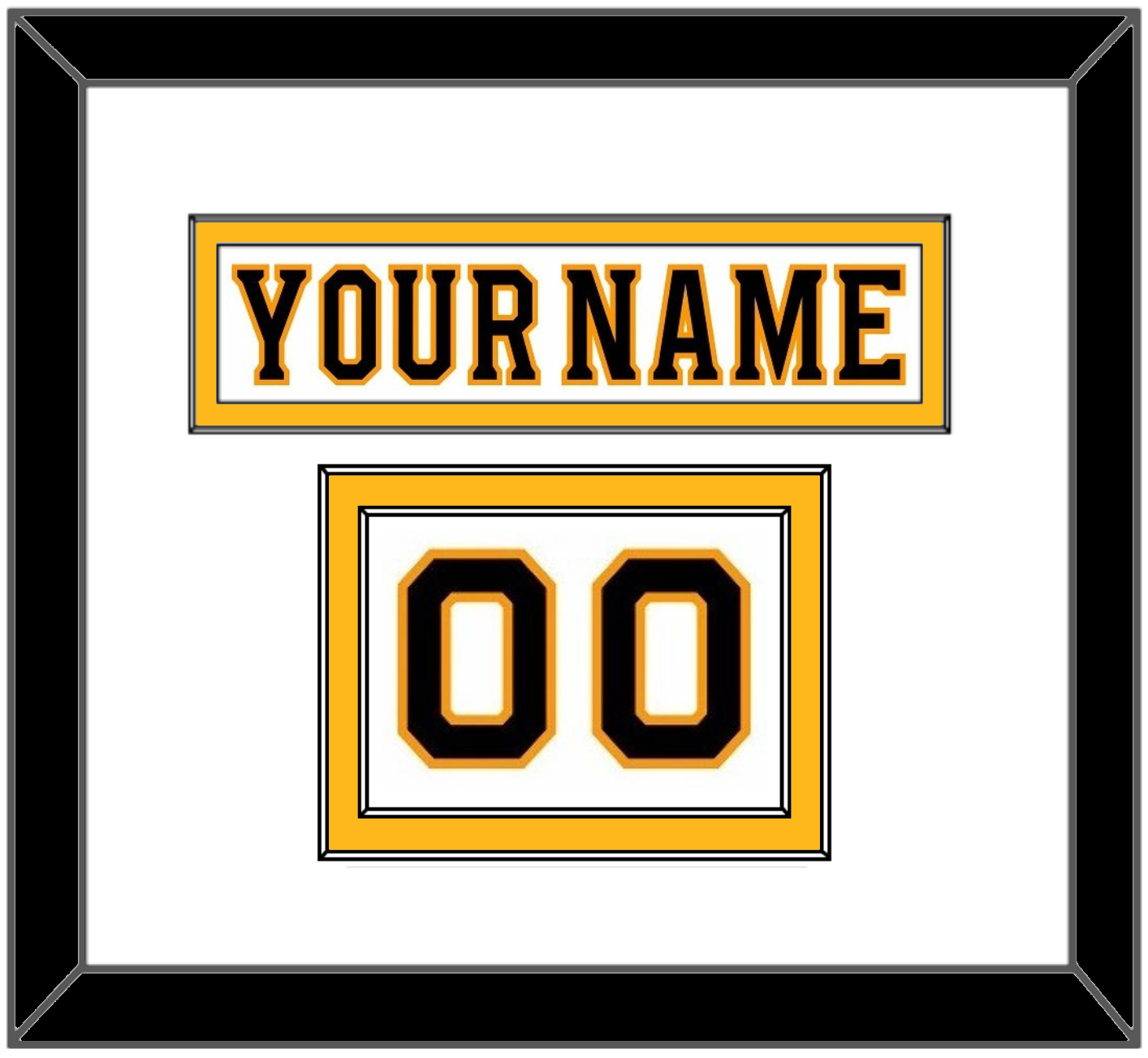 Boston Nameplate & Number (Shoulder) - Road White - Signature Tier 1