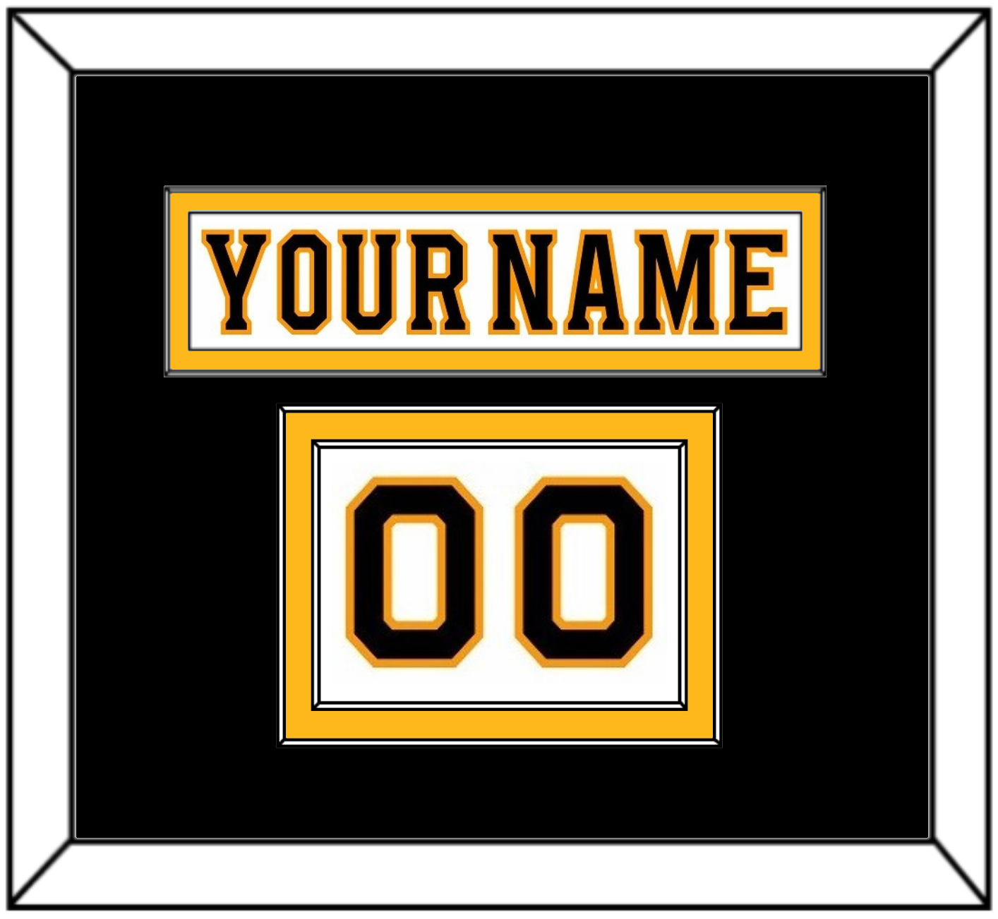 Boston Nameplate & Number (Shoulder) - Road White - Signature Tier 2