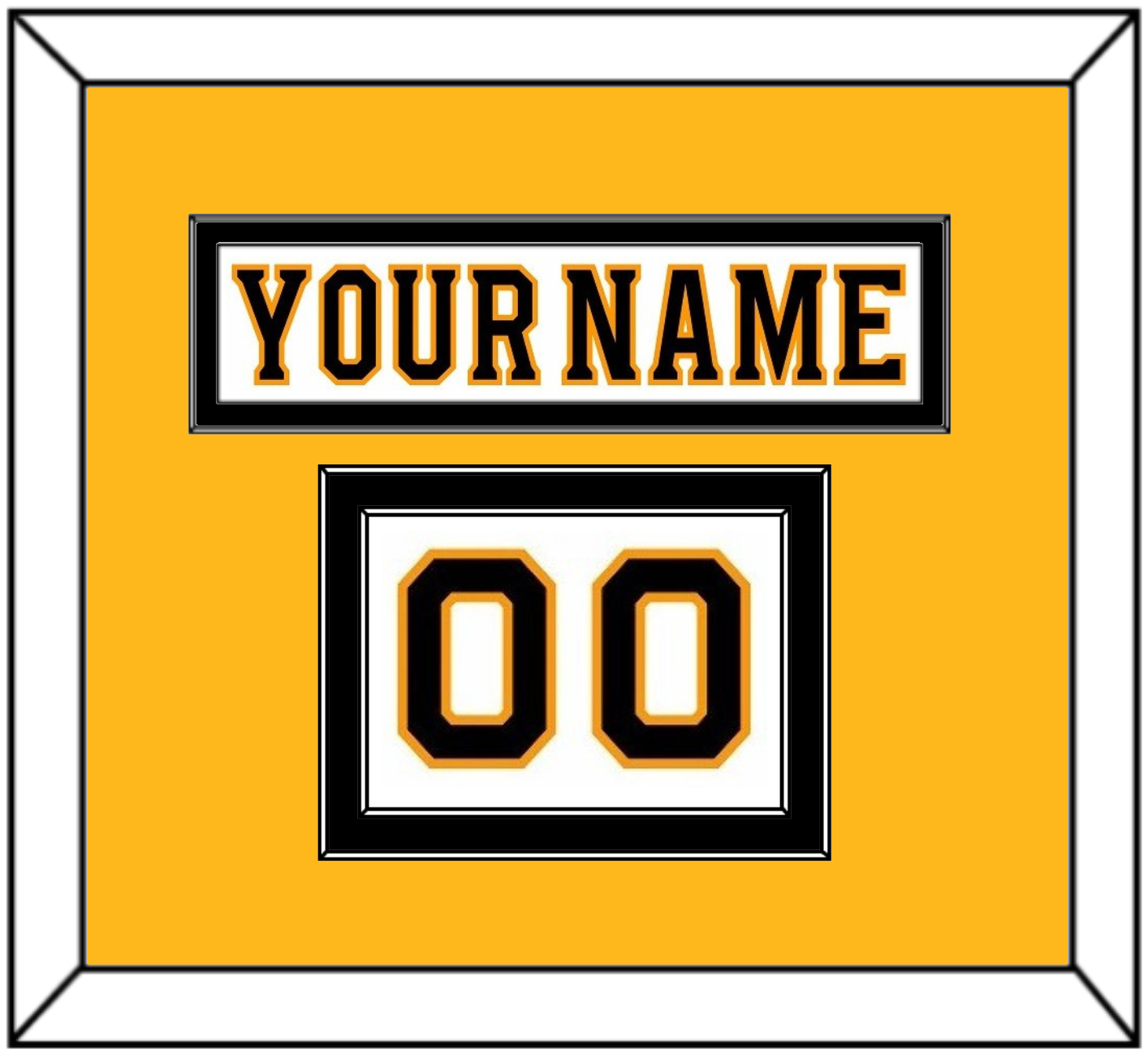 Boston Nameplate & Number (Shoulder) - Road White - Signature Tier 3