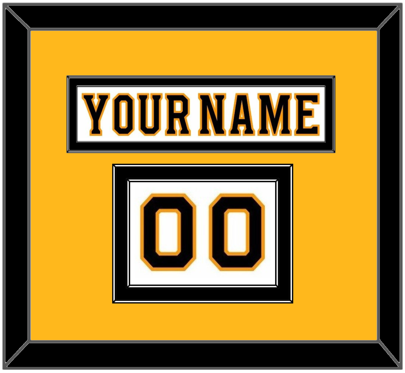 Boston Nameplate & Number (Shoulder) - Road White - Signature Tier 3