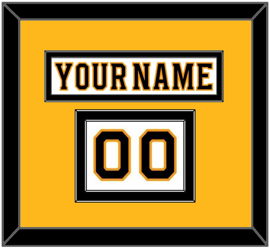 Boston Nameplate & Number (Shoulder) - Road White - Signature Tier 3