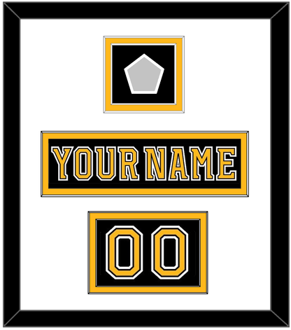 Boston Nameplate, Number (Shoulder) & 2011 Stanley Cup Finals Patch - Home Black (2007-2017) - Signature Tier 1