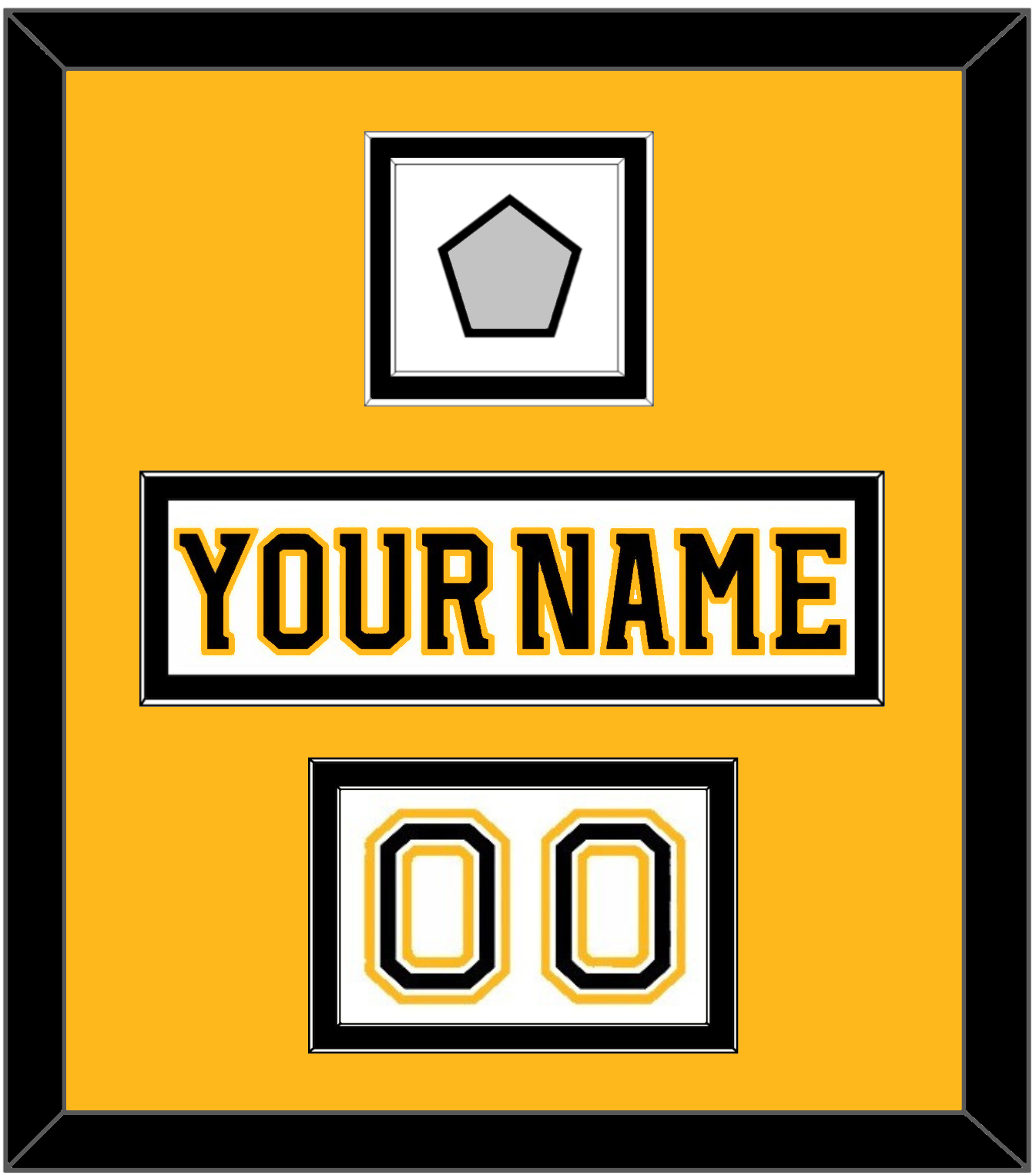 Boston Nameplate, Number (Shoulder) & 2011 Stanley Cup Finals Patch - Road White (2007-2017) - Signature Tier 4