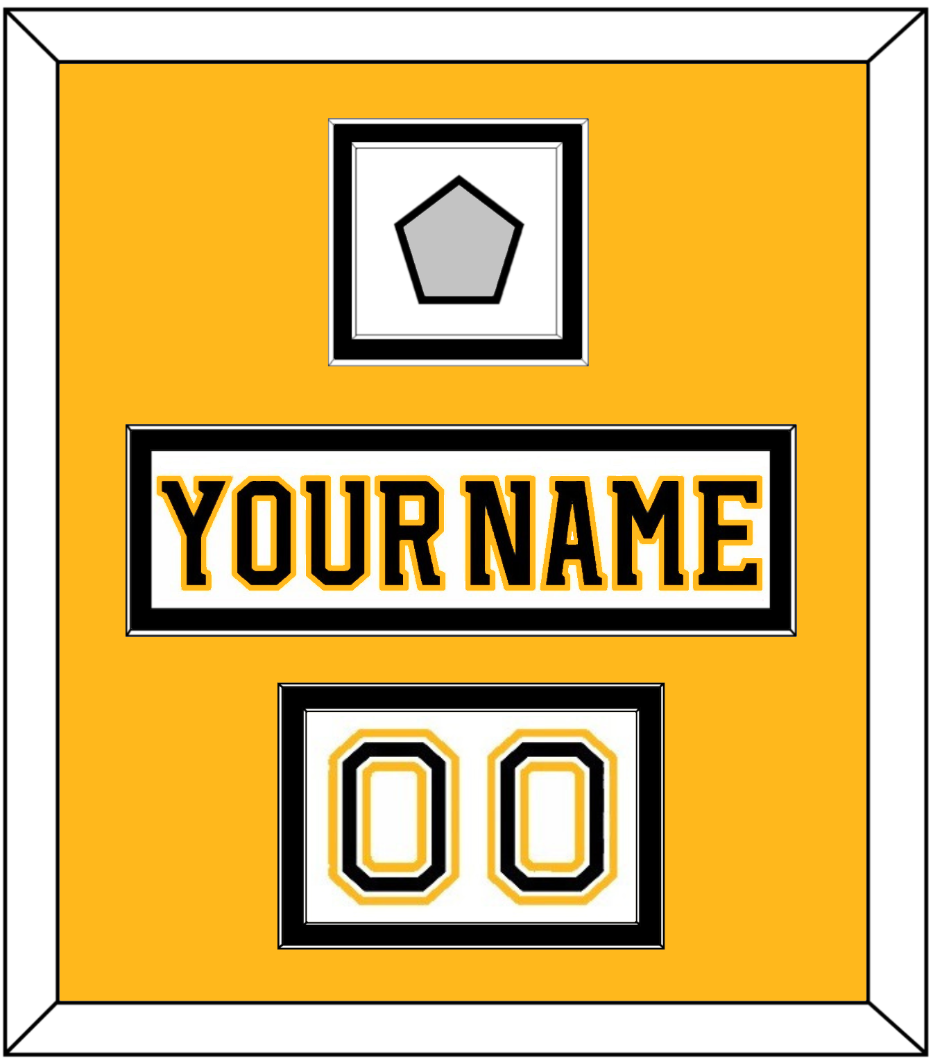Boston Nameplate, Number (Shoulder) & 2011 Stanley Cup Champions Patch - Road White (2007-2017) - Signature Tier 4