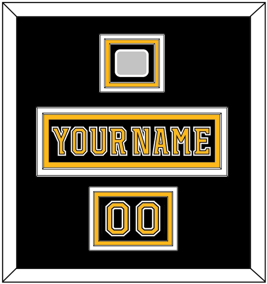 Boston Nameplate, Number (Shoulder) & 2011 Stanley Cup Champions Patch - Home Black (2007-2017) - Premier Tier 2