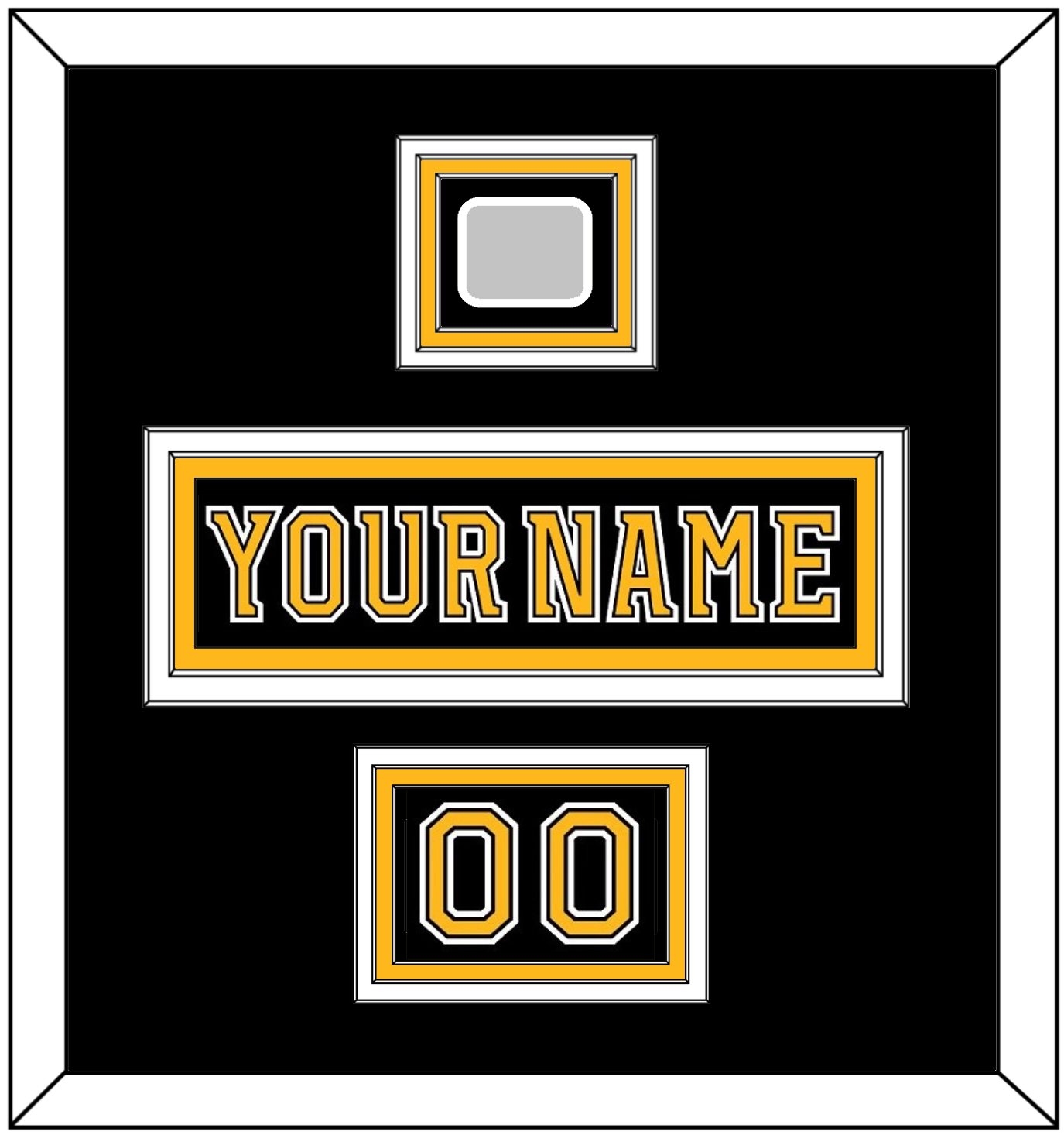 Boston Nameplate, Number (Shoulder) & 2011 Stanley Cup Finals Patch - Home Black (2007-2017) - Premier Tier 2