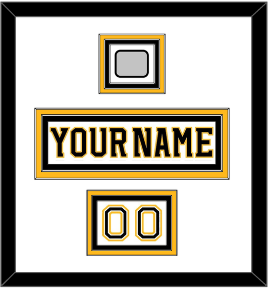 Boston Nameplate, Number (Shoulder) & 2011 Stanley Cup Champions Patch - Road White (2007-2017) - Premier Tier 1