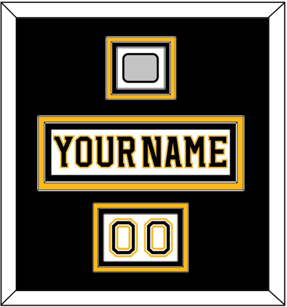 Boston Nameplate, Number (Shoulder) & 2011 Stanley Cup Champions Patch - Road White (2007-2017) - Premier Tier 2