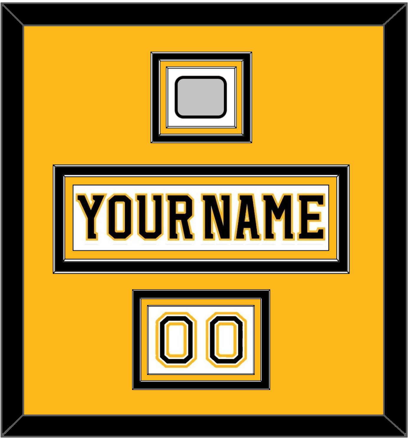 Boston Nameplate, Number (Shoulder) & 2011 Stanley Cup Champions Patch - Road White (2007-2017) - Premier Tier 3