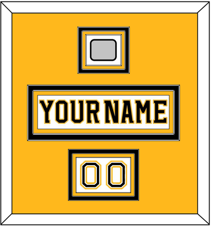 Boston Nameplate, Number (Shoulder) & 2011 Stanley Cup Champions Patch - Road White (2007-2017) - Premier Tier 3