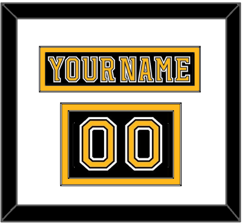 Boston Nameplate & Number (Shoulder) - Home Black (2007-2017) - Signature Tier 1
