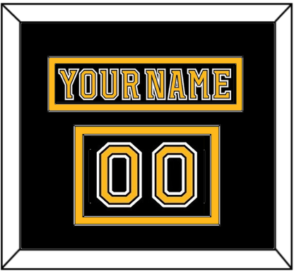 Boston Nameplate & Number (Shoulder) - Home Black (2007-2017) - Signature Tier 2