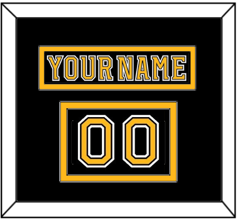 Boston Nameplate & Number (Shoulder) - Home Black (2007-2017) - Signature Tier 2