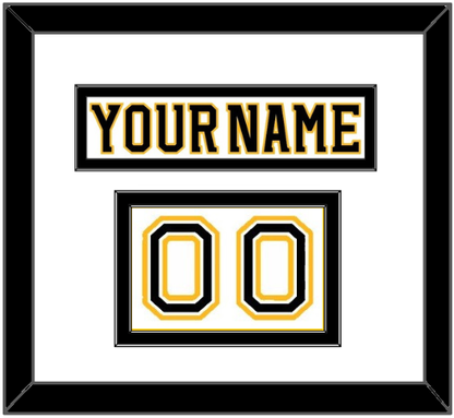 Boston Nameplate & Number (Shoulder) - Road White (2007-2017) - Signature Tier 1