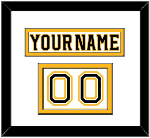 Boston Nameplate & Number (Shoulder) - Road White (2007-2017) - Signature Tier 2