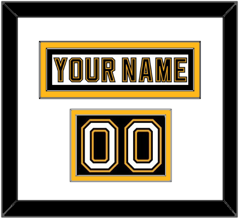 Boston Nameplate & Number (Shoulder) - Home/Road White (1995-2007) - Signature Tier 1