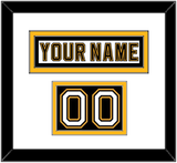 Boston Nameplate & Number (Shoulder) - Home/Road White (1995-2007) - Double Mat 1
