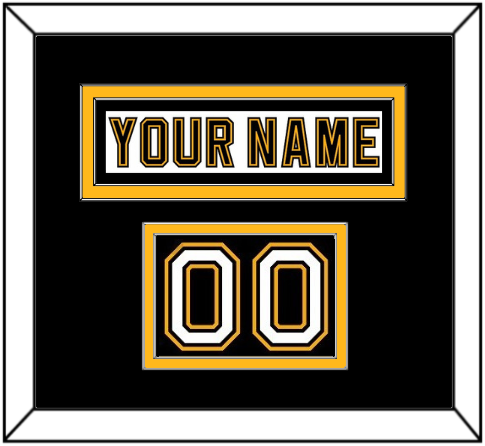 Boston Nameplate & Number (Shoulder) - Home/Road White (1995-2007) - Signature Tier 2