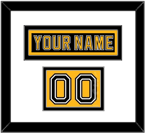 Boston Nameplate & Number (Shoulder) - Road/Home Black (1995-2007) - Signature Tier 1