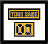 Boston Nameplate & Number (Shoulder) - Road/Home Black (1995-2007) - Double Mat 1