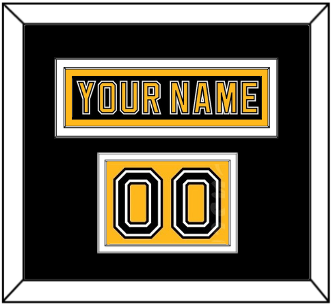 Boston Nameplate & Number (Shoulder) - Road/Home Black (1995-2007) - Signature Tier 2