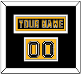 Boston Nameplate & Number (Shoulder) - Road/Home Black (1995-2007) - Double Mat 2