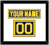 Boston Nameplate & Number (Shoulder) - Road Black (1981-1995) - Double Mat 1