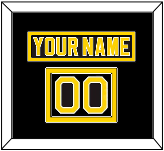 Boston Nameplate & Number (Shoulder) - Road Black (1981-1995) - Signature Tier 2