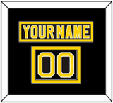 Boston Nameplate & Number (Shoulder) - Road Black (1981-1995) - Double Mat 2