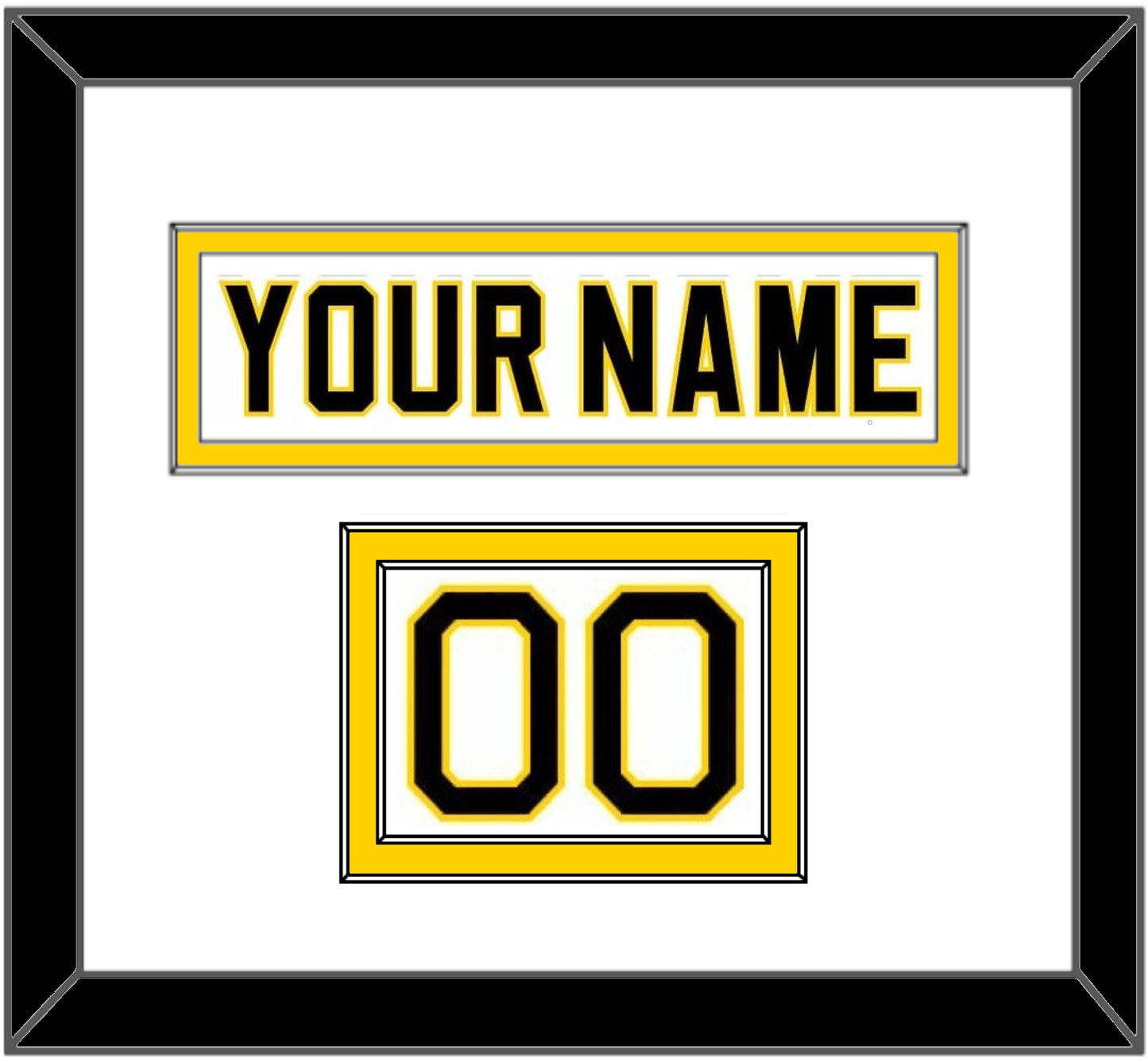 Boston Nameplate & Number (Shoulder) - Home White (1981-1995) - Signature Tier 1