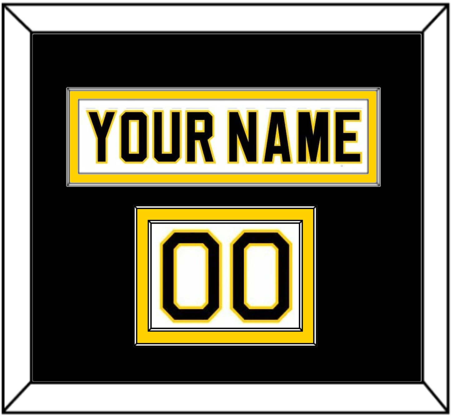 Boston Nameplate & Number (Shoulder) - Home White (1981-1995) - Signature Tier 3