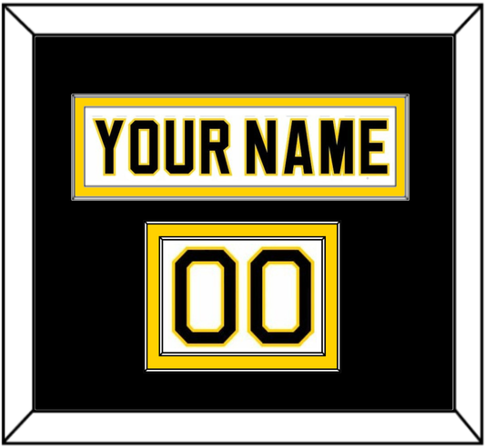 Boston Nameplate & Number (Shoulder) - Home White (1981-1995) - Signature Tier 3