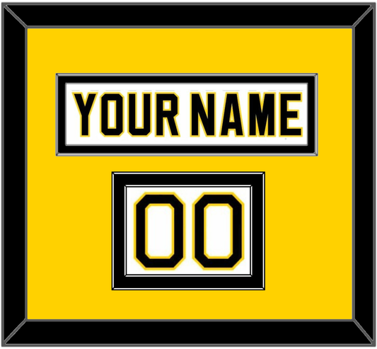 Boston Nameplate & Number (Shoulder) - Home White (1981-1995) - Signature Tier 4