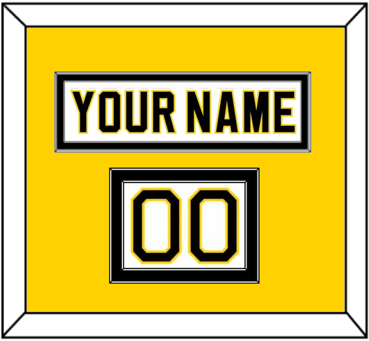 Boston Nameplate & Number (Shoulder) - Home White (1981-1995) - Signature Tier 4