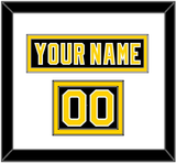 Boston Nameplate & Number (Shoulder) - Road Black (1977-1981) - Double Mat 1